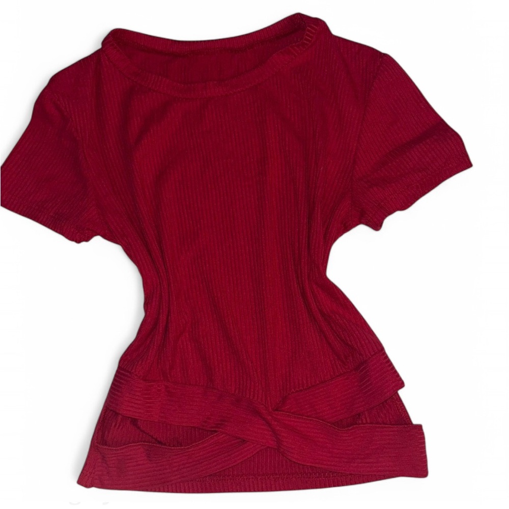 Red Fitted Short Sleeve T-Shirt